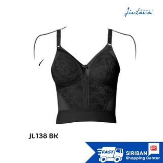 Jintana เสื้อชั้นในเพิ่มความกระชับช่วงลำตัว (ไม่เสริมโครง) รุ่น Basic bra รหัส JL138 สีดำ