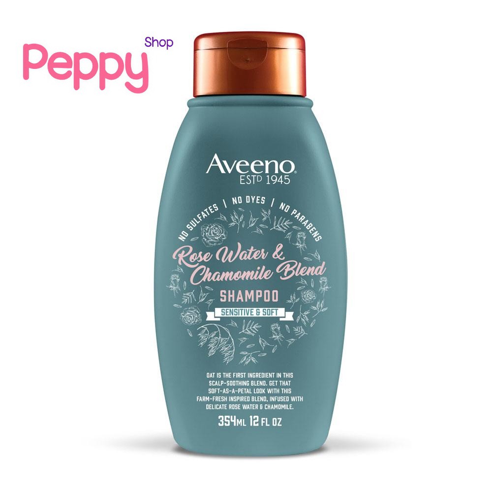 Aveeno Rose Water &amp; Chamomile Blend Shampoo (354 ml) แชมพูกลิ่นน้ำกุหลาบและคาโมไมล์