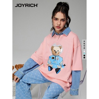 [100% Cotton] Joyrich ใหม่ เสื้อยืดแขนสั้น พิมพ์ลายนักบินอวกาศวิทยาศาสตร์ และเทคโนโลยี สําหรับผู้ชาย และผู้หญิง