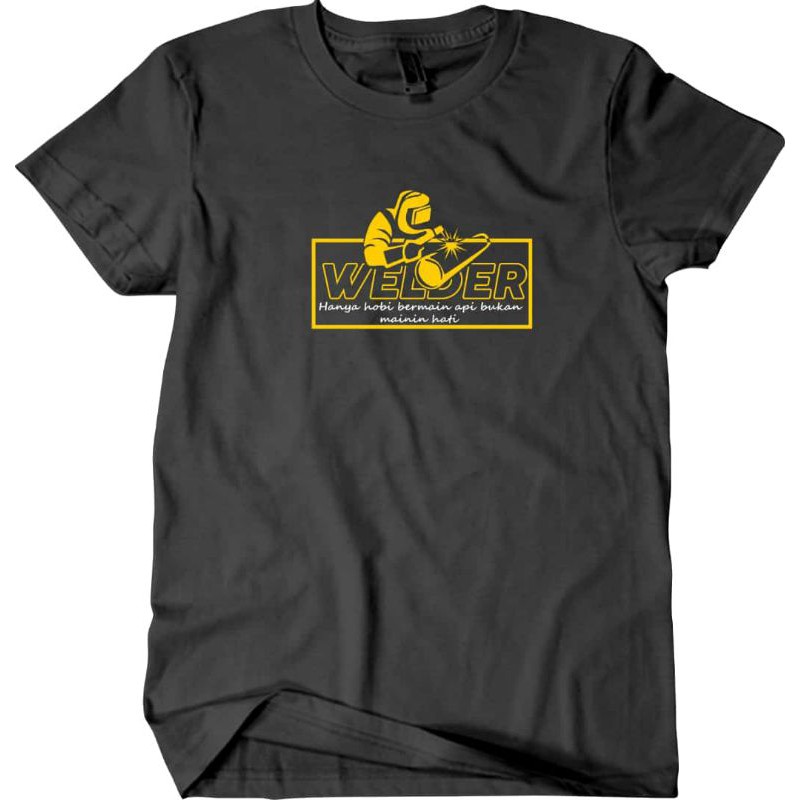 เสื้อยืด Distro WELDER WELDER WELDER PLAYING FIRE ไม่เล่น HEART