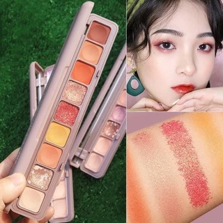 S-06🌟สินค้ามีพร้อมส่งLAMEILA พาเลทอายแชโดว์9สีในหนึ่งตลับ อายแชโดว์กลิตเตอร์ เนื้อดินน้ำมัน สีสวย ติดทนนาน กันน้ำ 9 ช่อง