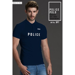 เสื้อโปโล Police bodysize ทรง Slim fit พอดีตัว ผู้ชาย/ผู้หญิง (FP9,BP7,XP6)