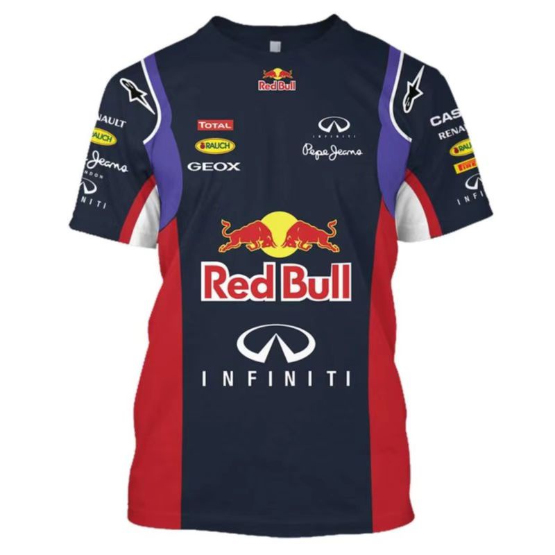 2025 ใหม่ ฉ1 ชุดแข่ง + ทีมกระทิงแดง ฉ1 เสื้อเจอร์ซีย์ + ฤดูร้อนผู้ชายและผู้หญิงเสื้อยืดแขนสั้น