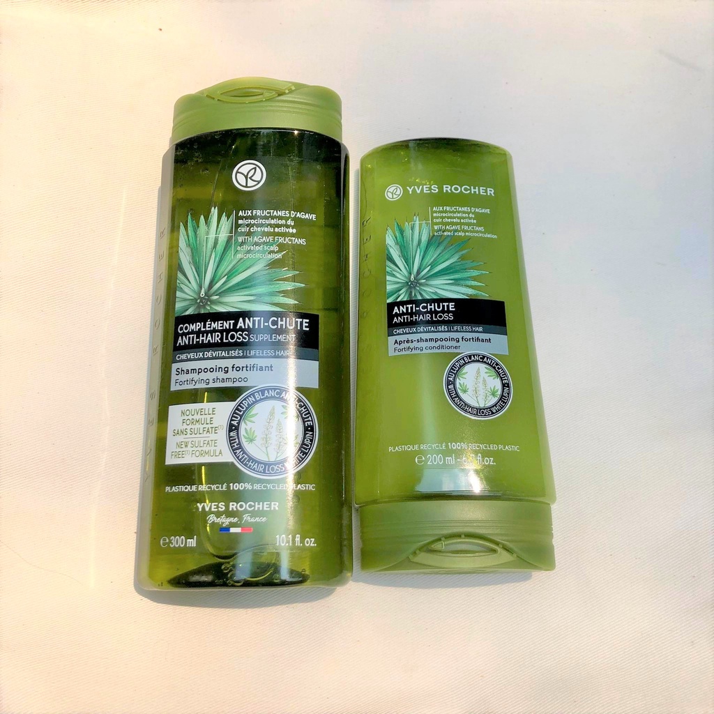 [แพ็คคู่] Yves Rocher Anti-Hair Loss Shampoo 300 ml + Anti-Hair loss Conditioner 200 ml แชมพู+ครีมนวดผม สูตรลดผมร่วง