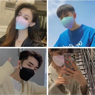 พร้อมส่ง KF94 Face mask แมสสายรุ้ง หน้ากากอนามัย หน้ากากเกาหลี ทรงเกาหลี 3D 1แพ็ค10ชิ้น ป้องกันฝุ่น ไวรัส