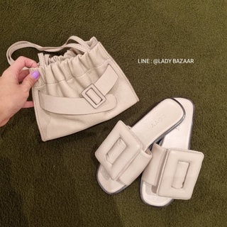 SQUARE SCRUNCHY SOFT X SANDALS GRES