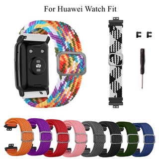 สายนาฬิกาข้อมือไนล่อน แบบนิ่ม ระบายอากาศได้ดี สําหรับ Huawei Watch Fit Band