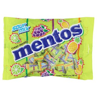 เมนทอส ซาวร์มิกซ์ จำนวน 100เม็ด MENTOS SOUR MIX CANDY FRUIT