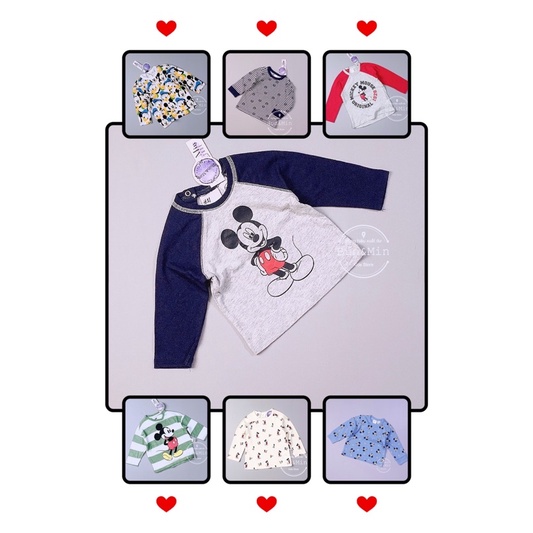 (1M-18M)MICKEY LONG SLEEVE SHIRT - EXCELENT CAMBODIA