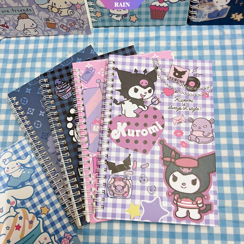 สมุดโน้ต ลายการ์ตูน Cinnamoroll Kuromi แบบพกพา 60 แผ่น สําหรับนักเรียน จํานวน 1 ชิ้น