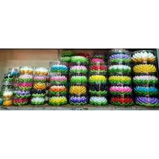 ดอกบัว พานดอกบัว ฐานดอกบัว ดอกบัวดินปั้นวางพระ สิ่งศักดิ์สิทธิ์