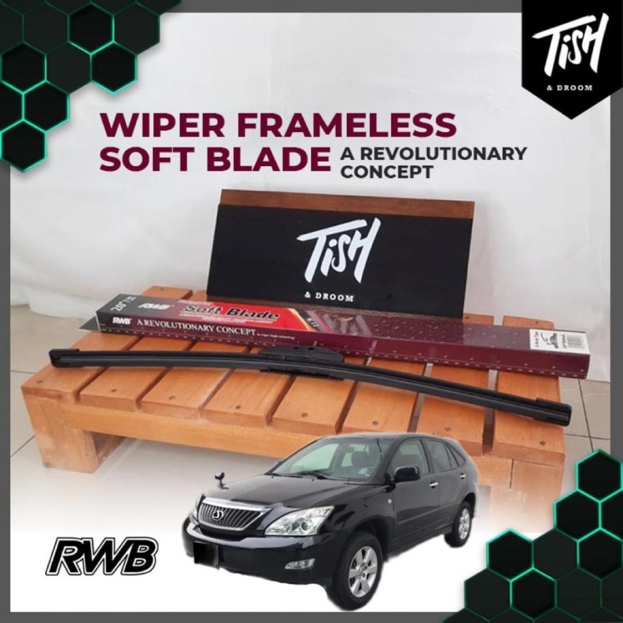 Harrier Gen2 2004-2012 RWB Soft Frameless Wiper 2 ชิ้น