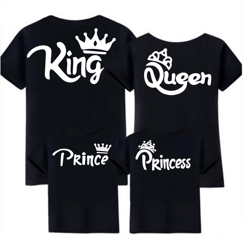 Family Tshirt Mommy Daddy And Me Baby Matching King Queen Princess Clothes Family Matching Outfits Look Baby Girl Boy Cl