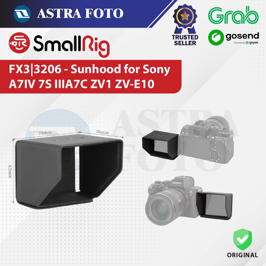 SmallRig Sunhood สําหรับ Sony A7IV 7S III A7C ZV1 ZV-E10 / FX3|3206