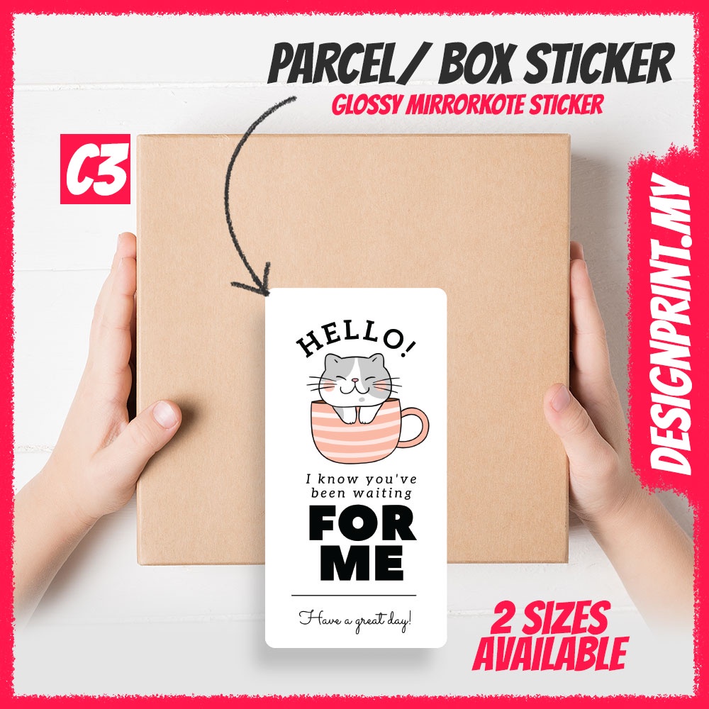 Thank You Sticker for Box Packaging Fragile | Stiker Terima Kasih Pembungkusan Kotak Cat 3
