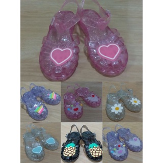 🎏พร้อมส่งในไทย🎏มาใหม่!! รองเท้ารัดส้นเด็กหญิงแบบใส ไซส์ 24-34