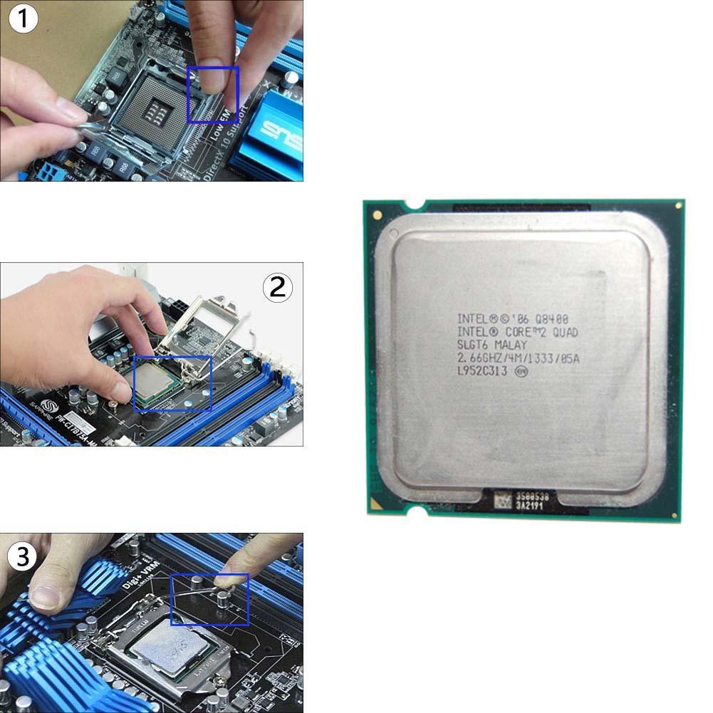 1pc Core 2 Quad Q8400 Quad-Core CPU 2.66 GHz 1333 MHz C7C7 LGA 775 L7N8 #7