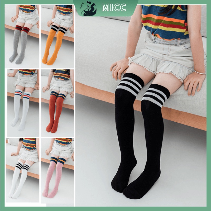 【Bangkok Delivery】35CM 42CM Length Girl Long Sock  Cute Babygirl Cotton Over Knee Sock Princess  Com