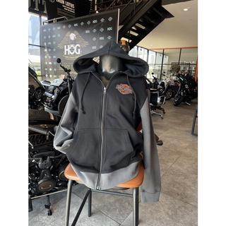 เสื้อฮู๊ดHARLEY-DAVIDSON Colorblock Full Zip Hoodie