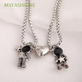 Mxfashione สร้อยคอคู่นักบินอวกาศ เท่ เรียบง่าย แฟชั่น เครื่องประดับผู้ชาย เพื่อน ของขวัญ ฮิปฮอป สไตล์เกาหลี สร้อยคอ