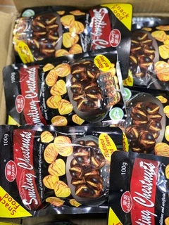 🔥 เกาลัด มีเปลือก ห่อดำ ตราลีหยวน 50ห่อ 🌰(ห่อละ100กรัม)