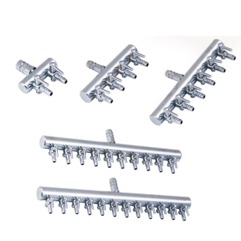 ท่อ Inlet D8 มม.4/6 มม.สแตนเลส Aquarium Outlet Inline Air ปั๊ม Flow Lever ควบคุมวาล์ว Manifold Splitter สวิทช์แตะหลอดออกซิเจน