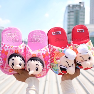 รองเท้าใส่ในบ้าน Popeye ป๊อปอาย &amp; Olive Oyl โอลีฟออย พื้นหนา