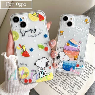 เคสโทรศัพท์มือถือนิ่ม กันแตก พิมพ์ลาย Snoopy สําหรับ oppo A5s A57 2020 A12 A3s A31