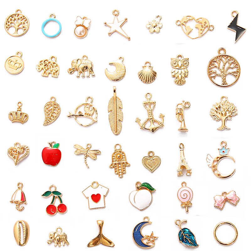 ชุดจี้รูปนกยูนิคอร์น แฮนด์เมด DIY สําหรับทําเครื่องประดับ 10 ชิ้น