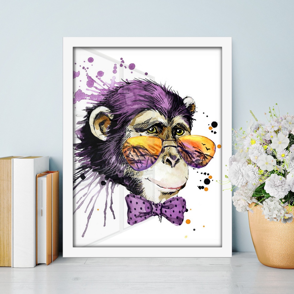 โปสเตอร์สีน้ํา Monkey Art POP ART Décor