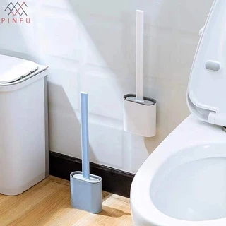 แปรงขัดห้องน้ำซิลิโคน แปรงขัดห้องน้ำติดผนัง พร้อมฐานตั้งเก็บ Toilet Brush