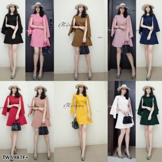 GN5987 **รบกวนสอบถามstockก่อนสั่งซื้อจ้า** Dress ชุดเดรสดีไซน์เก๋