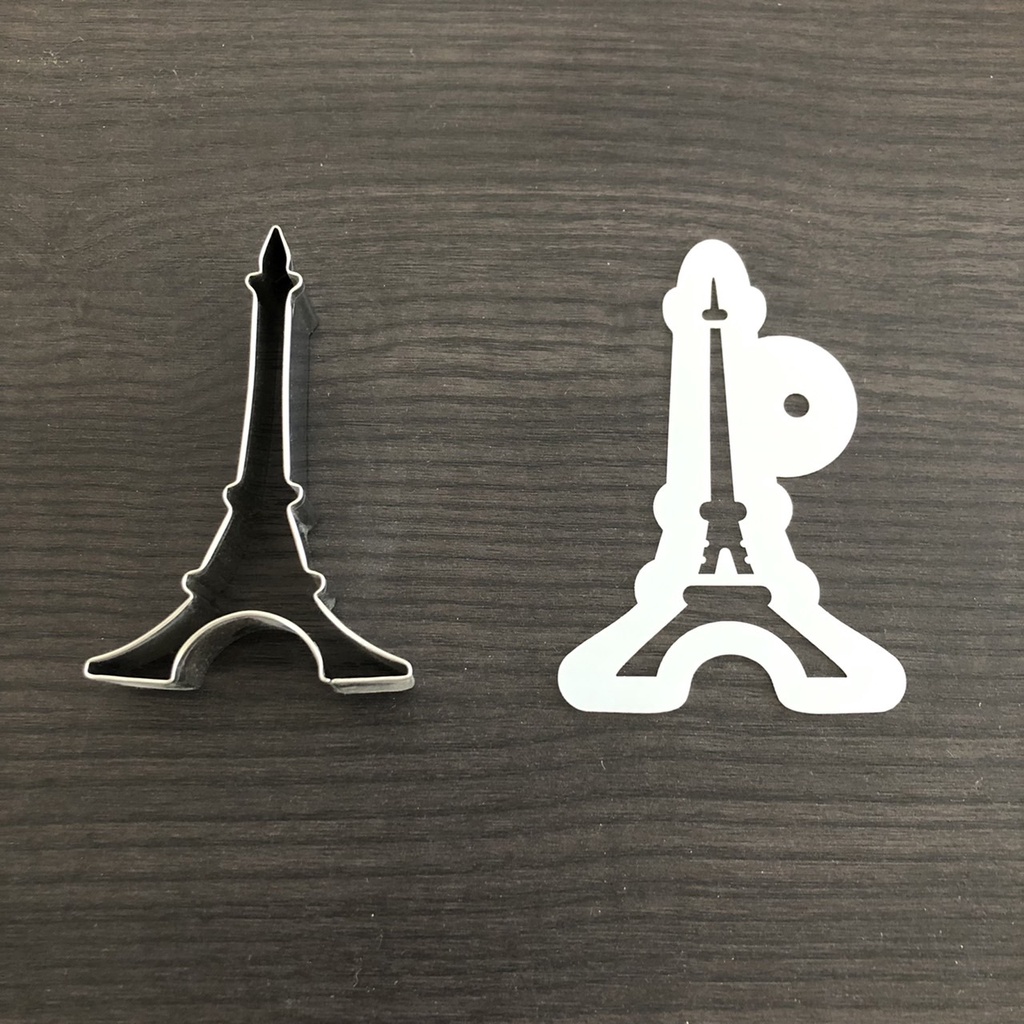 Eiffel Cookie Cutter and Stencil ที่กดคุกกี้ลายหอEiffel  พร้อมแผ่นทำลาย
