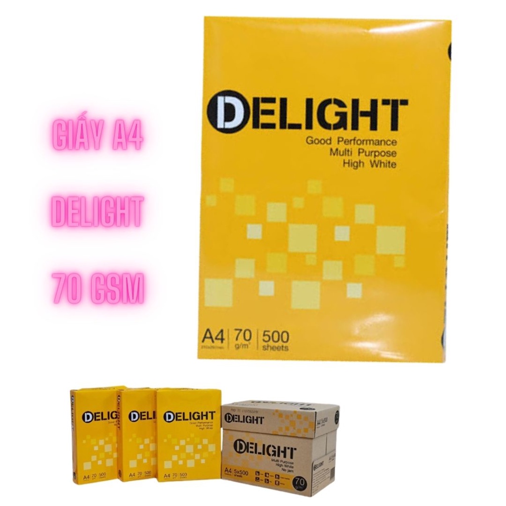 A4 Delight paper 70 แกรม กระดาษภาพถ่าย A4 กระดาษ A4 ราคาถูก