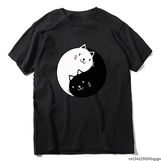 เสื้อยืด พิมพ์ลาย Taichi Kat Yinyang Kongfu Leuke Grappige Kat Minnaar Zomer Heren สไตล์ฮาราจูกุ สําหรับผู้หญิง และผู้ชา