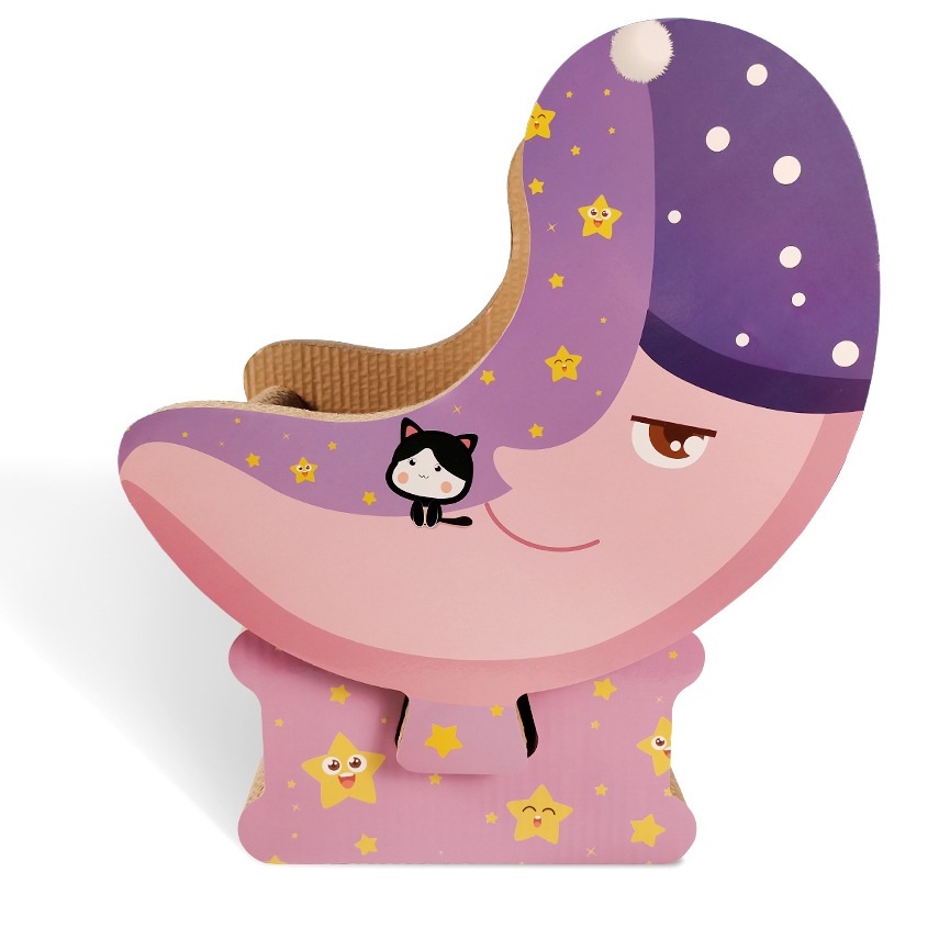 IC1101 Hisopetshp โปร 🎉กระดาษข่วนเล็บแมวรูปพระจันทร์/ที่ข่วนกระดาษ/ของเล่นแมว **สินค้าพร้อมส่ง**