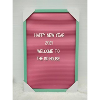 Letter board บอร์ดปักอักษร พลาสติก ขนาด 30*45 ซม. แถมอักษรสีขาว