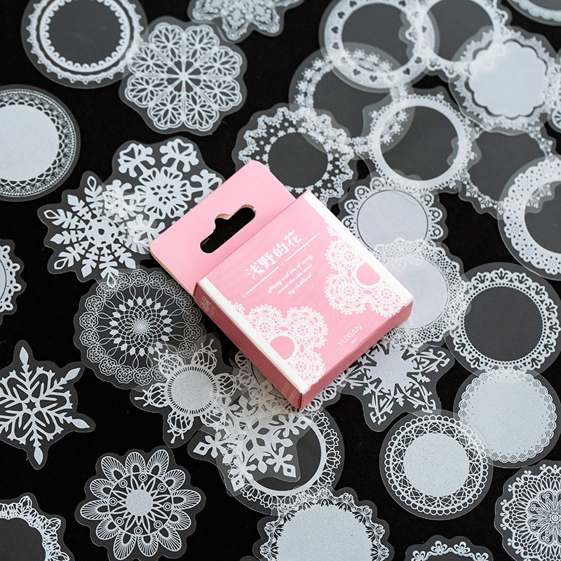 50 ชิ้น Kawaii เครื่องเขียนชุดสติกเกอร์ลูกไม้ดอกไม้สาวน่ารัก Diy สติกเกอร์ตกแต่งสําหรับ Art Craft Scrapbooking อัลบั้ม