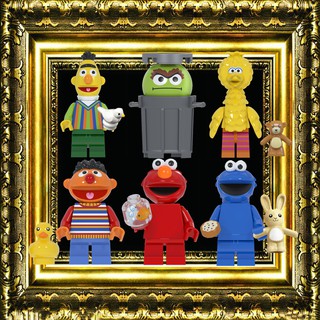 Elmo Bert Big Bird Cookie Monster Oscar the Grouch Sesame Street เข้ากันได้กับ Leging Minifigures Building Blocks ของเล่นสําหรับเด็ก ของขวัญวันเกิด