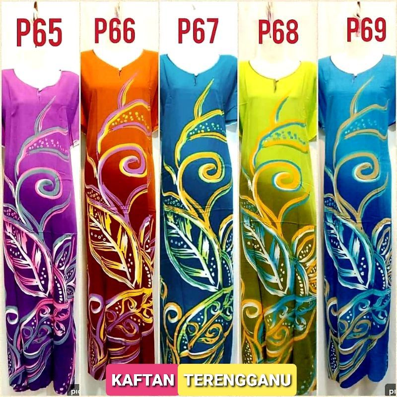 TERENGGANU KAFTAN 100% COTTON BATEK KAFTAN/ COTTON BATIK TERENGGANU TRG KAFTAN / SLEEPING CLOTHES / 