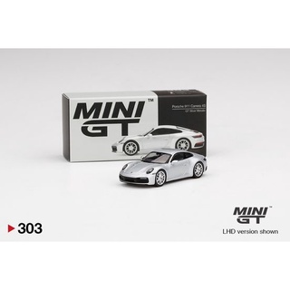 MiniGT no. 303 Porsche 911 (992) Carrera 4S GT Silver Metallic