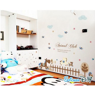 SALE Transparent wall sticker สติ๊กเกอร์ติดผนัง HORSE CLUB (กว้าง155cm.xสูง85cm.)