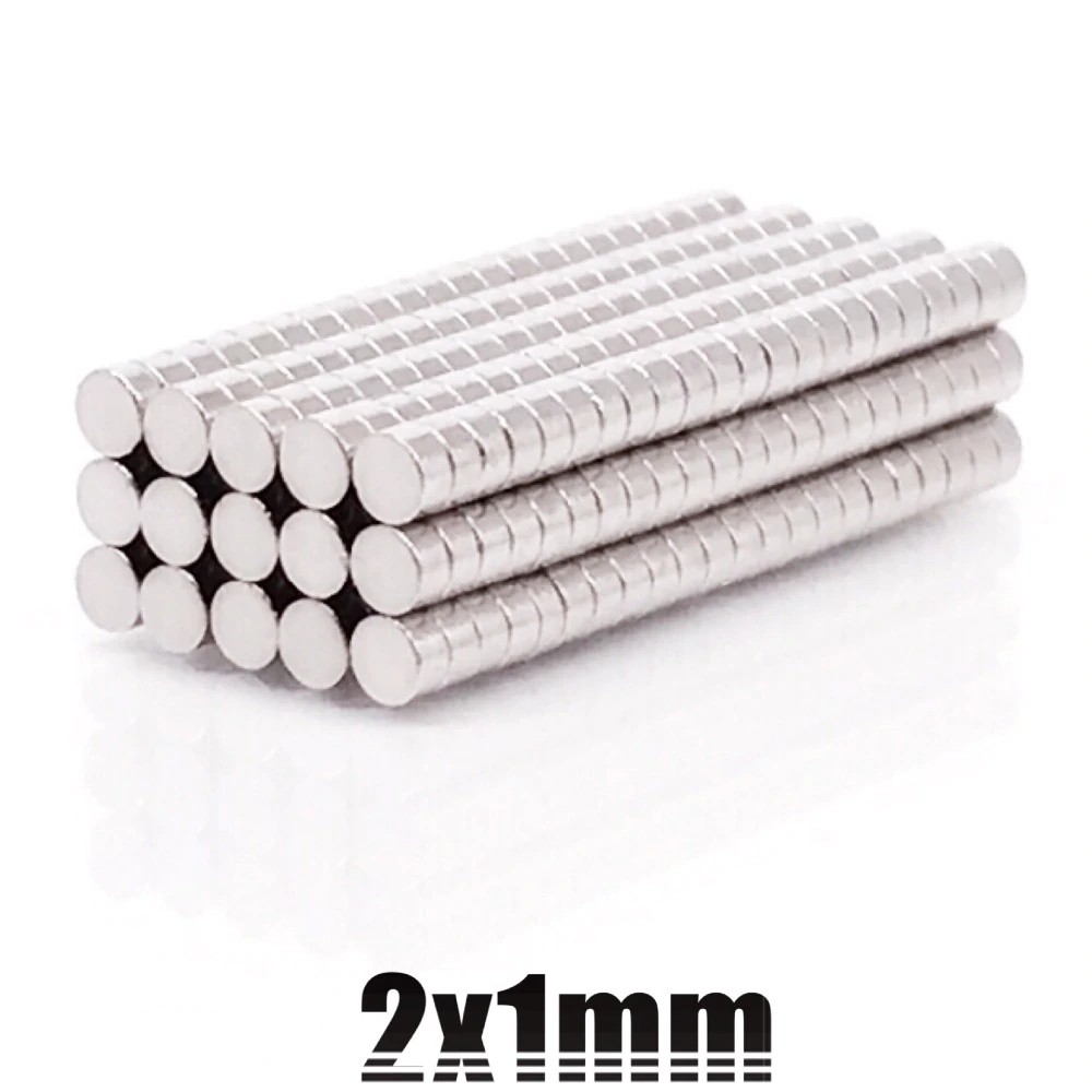 100ชิ้น แม่เหล็ก แรงสูง เล็กจิ๋ว กลม ขนาด 2mm x 1mm แม่เหล็ก magnet Neodymium แม่เหล็กแรงสูง กลมแบนข