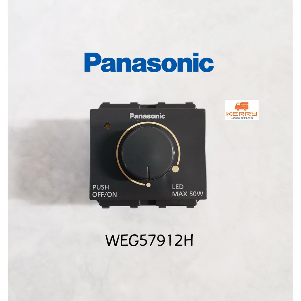 Panasonic สวิทซ์หรี่ไฟ พานาโซนิค LED Dimmer Switch 50W WEG57912H Gray Color Full-Color Wide Series