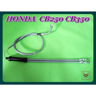 HONDA CB250 CB350 THROTTLE CABLE SET (L. 104 cm.) "HIGH QUALITY" // สายเร่งชุด (ยาว 104 ซม) สินค้าคุณภาพดี