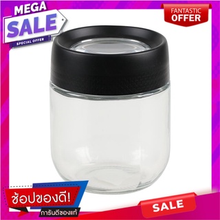 ขวดโหลแก้วฝาเกลียว MAGNIFF 0.35 ลิตร สีดำ ขวดโหล GLASS CANISTER WITH SCREW LID MAGNIFF 0.35L BLACK