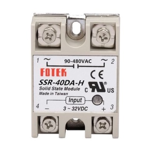 (มีฝาครอบ)SSR-40DA Solid State Relay Module Single Phase DC 3-32 โวลต์