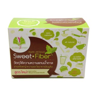 Green Sweet F สารสกัดหญ้าหวานแทนน้ำตาลสูตรเพิ่มใยอาหาร ชนิดกล่อง 30 ซอง