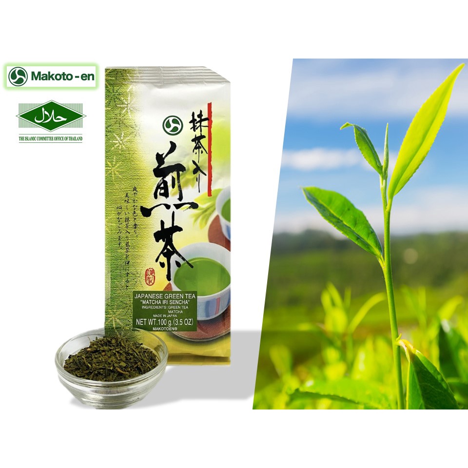 มาโกโตะ-เอ็น มัชชะ อิริ เซนชา 100 กรัม Makoto-en Matcha Iri Sencha