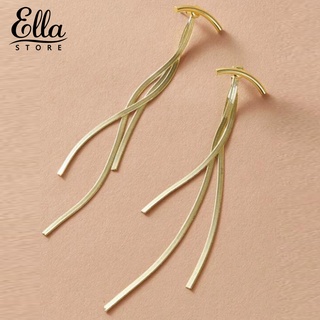 Ellastore123 Teardrop-shaped Drop Earrings Retro Fringe Stud Earrings Decoration for Banquet Wedding Party Prom